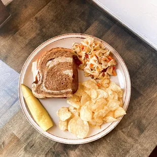 Ham Panini with Pasta Salad and Chips