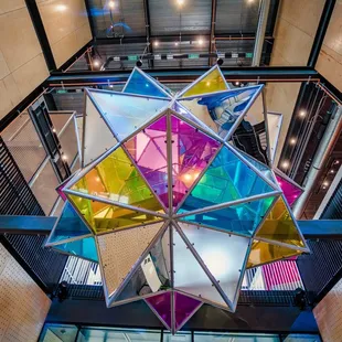 Stella sculpture that greets visitors at the Luminarium's entrance.