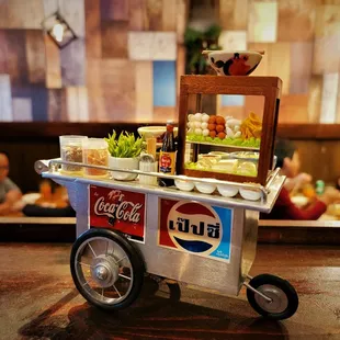 a cart of food
