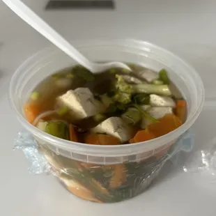 Tom yum soup with veggies