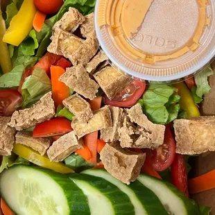 Crispy tofu salad