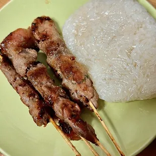 Pork skewers