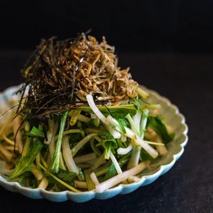 Salad of shaved daikon