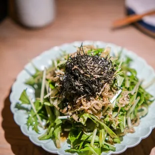 a plate of food on a table