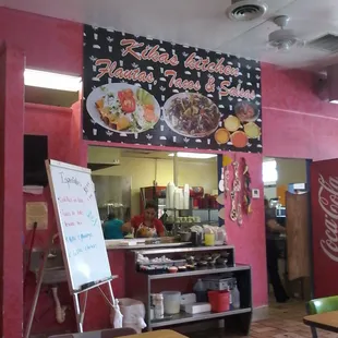 the interior of the restaurant