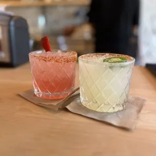 Strawberry Margarita &amp; Spicy Margarita