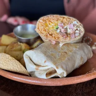 Breakfast Burrito with ham 5/5 stars