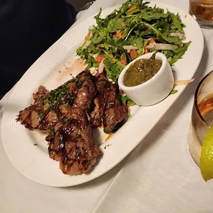 Ribeye with side salad instead of frites.