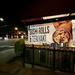 kiki sushi rolls and teriyaki