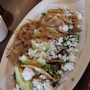 a plate of food on a table