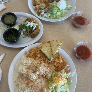 Sour Cream Enchiladas Single Street Tacos Steak Quesadilla