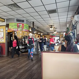 customers in the dining area