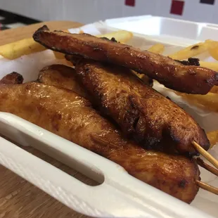 Teriyaki chicken sticks