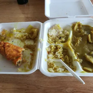 Not good curry, rice is way overcooked and things floating in the curry were unappetizing. Sad, lady sad their curry was great.. not so.