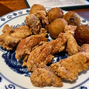 Fried chicken and takoyaki