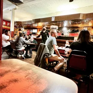 people sitting at tables