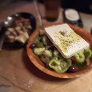 Greek salad, Hand Cut Fries