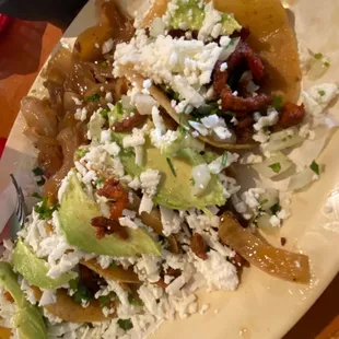 a plate of mexican food