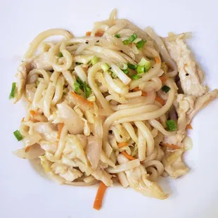 Chicken Udon Yaki. Delicious. It was steaming hot and had great flavor. 10/10