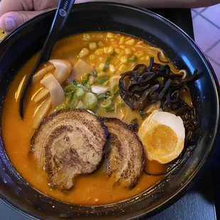 Spicy pork miso ramen