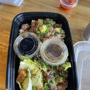 My tuna and salmon bowl