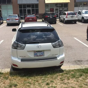 A middle aged lady deliberately parked in 2 spaces. Her daughter beckons her to correct it, she says &quot;I don&apos;t care!&quot;