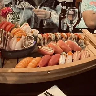 Sushi sashimi combo for two.