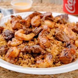 Flaming Razorback Fried Rice Extra Spicy