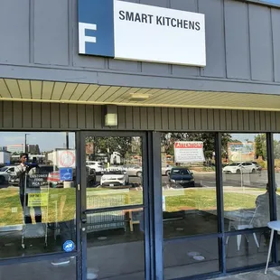 the entrance to a smart kitchen