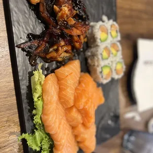 Eel and Salmon sashimi
