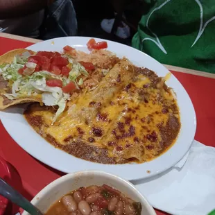Beef enchiladas