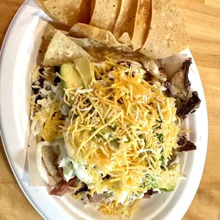 a plate of mexican food