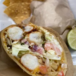 Grilled Shrimp Burritos