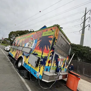 a colorful food truck