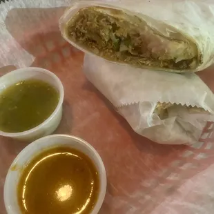 Taqueria menu burrito