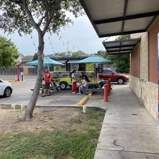 a food truck parked in a parking lot