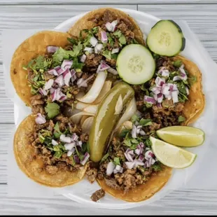 Mini Tacos order it comes with (5) with any meat of choice