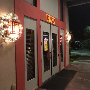 outside