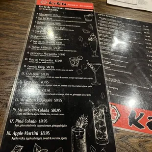 menu and prices