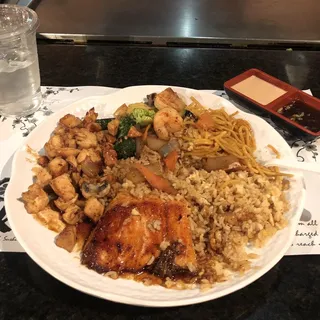 Chicken and Salmon Hibachi