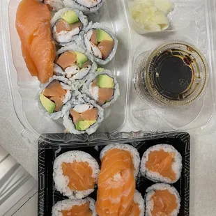 Salmon Roll and New York Roll