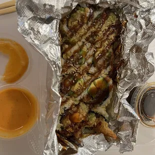 Shrimp Tempura Roll side Spicy mayo (take out version)