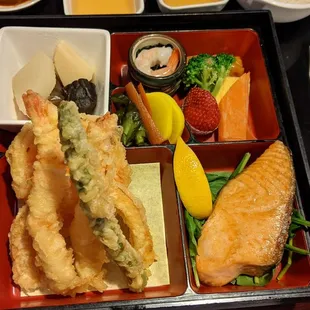 Dinner Bento (minus the included sashimi; was too hungry and ate it all before I remembered to take a photo)