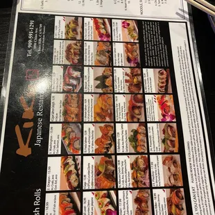 AYCE menu