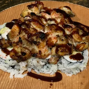 Baked Langostino Roll: Devoured this is five minutes, maybe less. No shame.