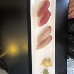 Tuna Sushi and Yellowtail Sushi