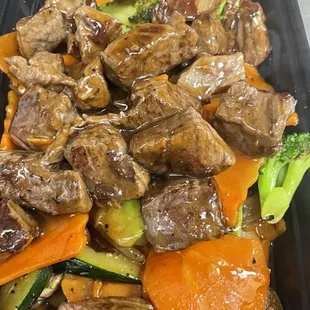 Beef hibachi entree to go