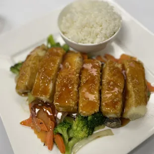 Tofu teriyaki entree