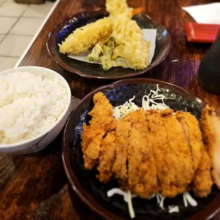 Dinner@Kikuya; 1/2/2025.I ordered their &quot;Dinner Combo&quot;, 2 Choices for,$22.95+ tax. Chicken Katsu &amp; Shirmp Tempura. Ono! Ty David, Always!!