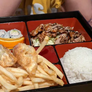Kids bento with chicken teriyaki
